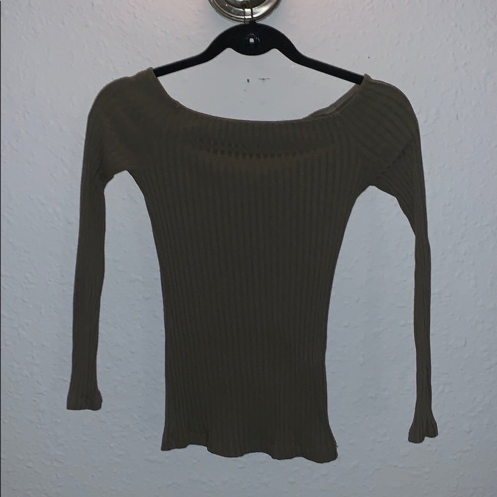 Ribbed long sleeve top